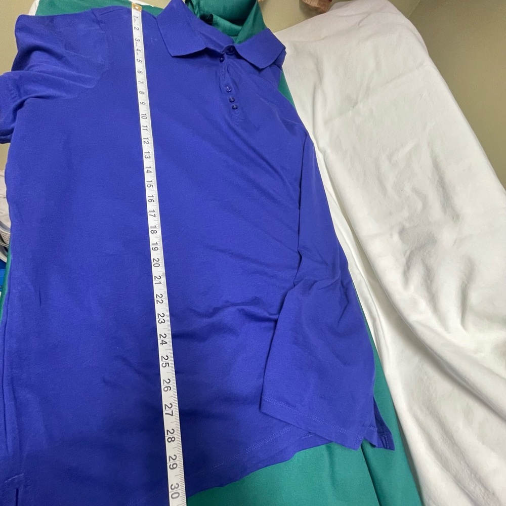 Woman Within Royal Blue Polo Shirt - Plus Size - Picture 6 of 8